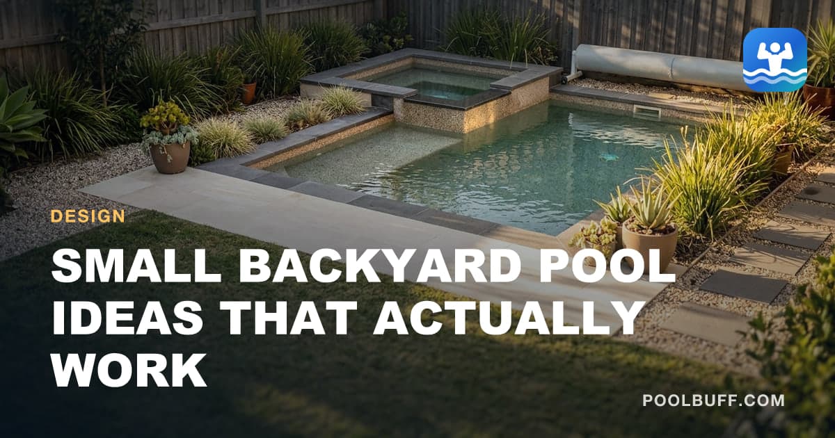 A compact plunge pool tucked into a small courtyard garden